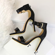 Satin Silk High Heels Sandals Gladiator Pumps - Ernadi
