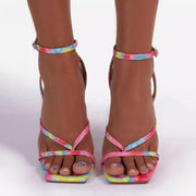 Summer Sandals Gladiator Clip Toe High Heels Buckle Strap Stilettos Pumps