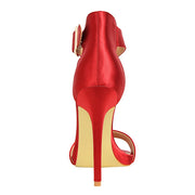 Satin Silk High Heels Sandals Gladiator Pumps - Ernadi