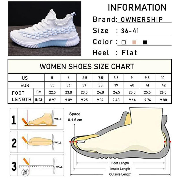 Women Sneakers Woman Running Shoes Female Vulcanized Women's Casual Flats Women Walking Shoes Ladies Summer Plus Size - Ernadi