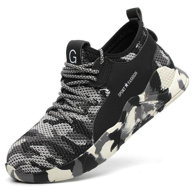 Men Boots Steel Toe Work Safety Boot Anti smashing Puncture Safety Shoes For Casual Sneaker Men Shoes Army Boots Work Shoes - Ernadi