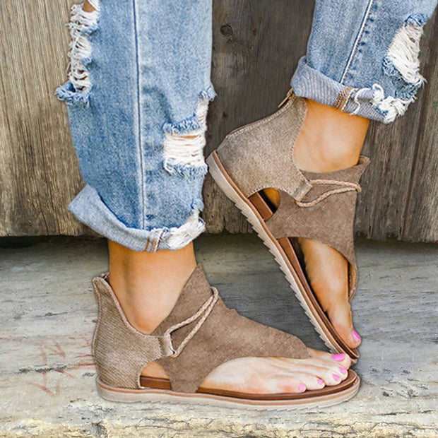 Leopard Pattern Rome Sandals Anti-slip Wedges Summer shoes