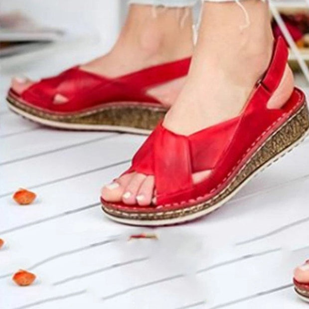 Women Sandals Summer Female Shoes Women's Peep Toe Wedge Comfortable Plus Size Platform Sandals