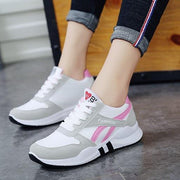 Running Shoes White Sport Sneakers Wedge Platform Heels Female Leisure Sneakers Lady Plus Size - Ernadi