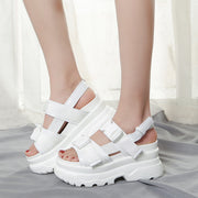 Summer Platform Casual Sandals Velcro Wedge Plus Size Roman Shoes