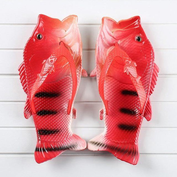 Summer Shoes Fish Slippers Flip Flops Unisex Beach Slippers Men Slides Light Man's Funny Slippers - Ernadi