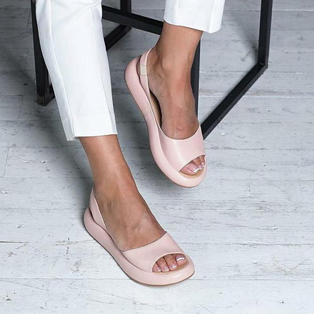 Fish Mouth Ladies Shoes Slip On Office Flats Summer Sandals - Ernadi
