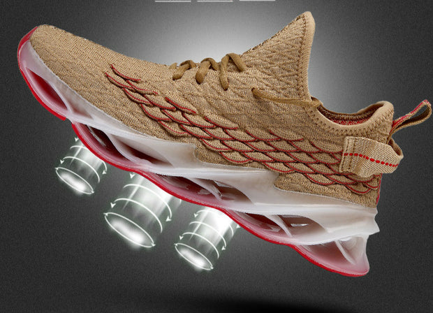 Men Sports Shoes Lace-up Athletic Breathable Blade Sneakers