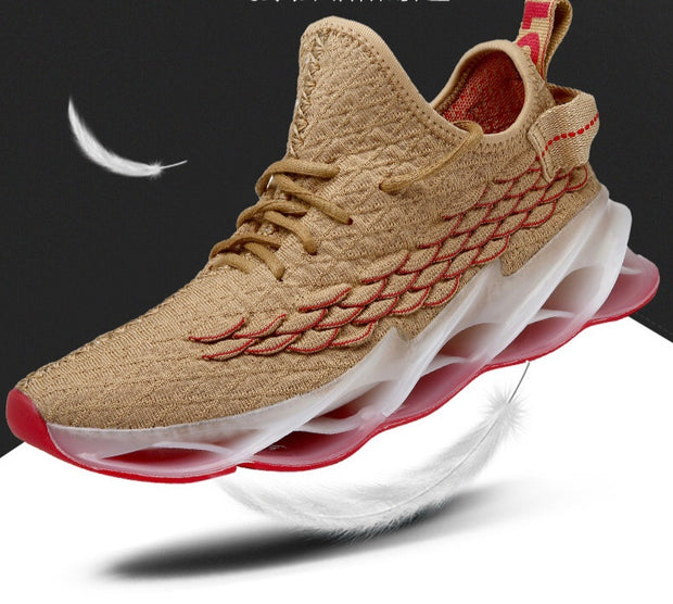 Men Sports Shoes Lace-up Athletic Breathable Blade Sneakers