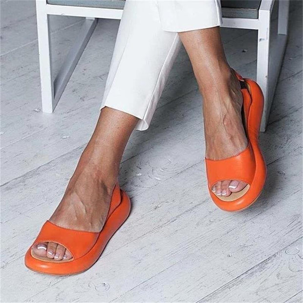Fish Mouth Ladies Shoes Slip On Office Flats Summer Sandals - Ernadi