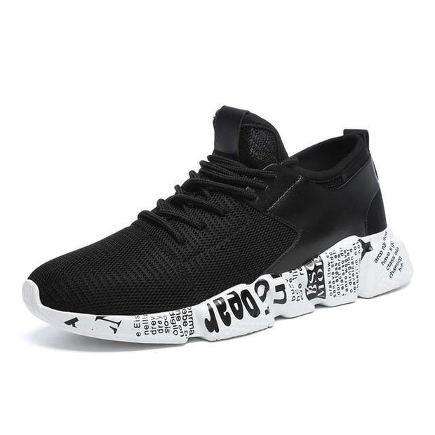 Casual Shoes Men Breathable Sneakers Lace Up Colour Matching - Ernadi