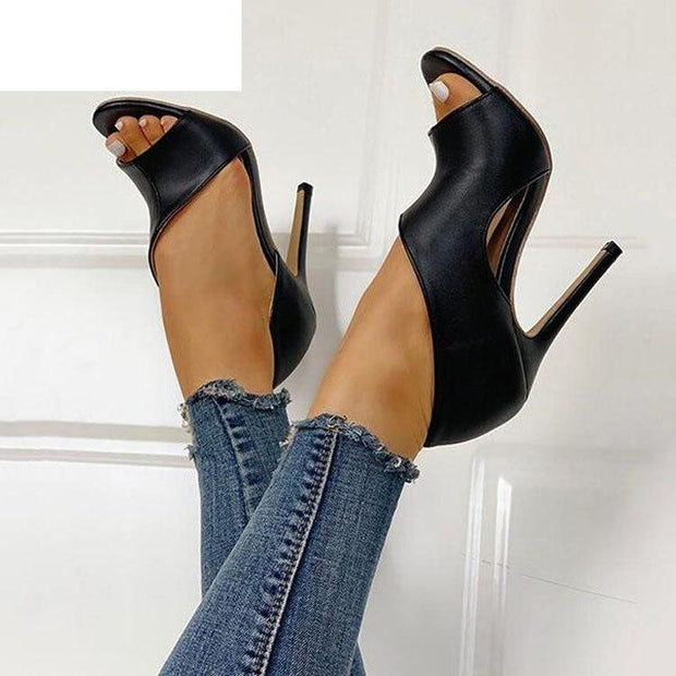 Women Pumps Shoes High Heels Ladies Party Stiletto & Enlargers Female Silver Wedding Snake Print Heels - Ernadi