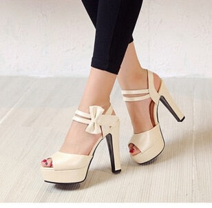 High-heeled Fish Mouth Waterproof Platform Shoes