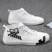 Superstar Fashion Letter Black Printed High top Sneakers Men Skateboard Shoes Seasons Comfortable Sport Shoes Men - Ernadi