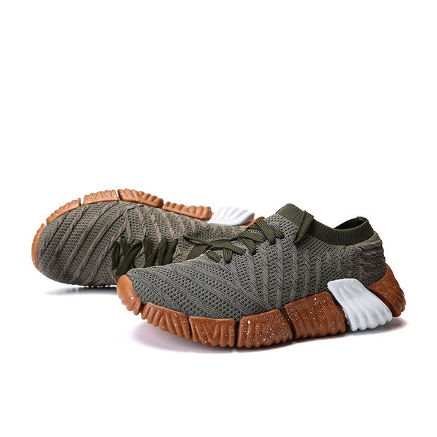 Running Shoes Adult Breathable Knit Athletic Outdoor Sport Sneakers Men Walking Shoes - Ernadi