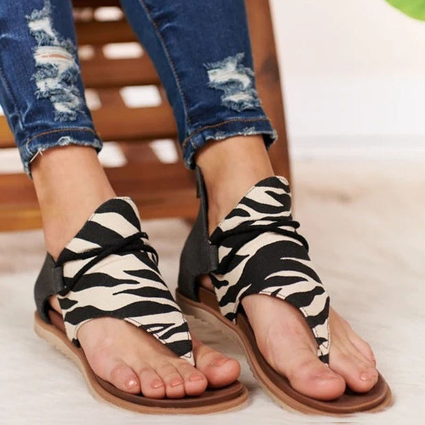 Leopard Pattern Rome Sandals Anti-slip Wedges Summer shoes