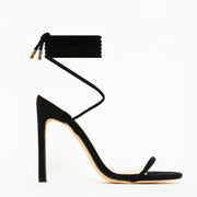 Women High Heels Sandals Summer Outside Snake Print Shoes Woman Lace-Up Cross Strap Gladiator Sandals 11CM Heels - Ernadi