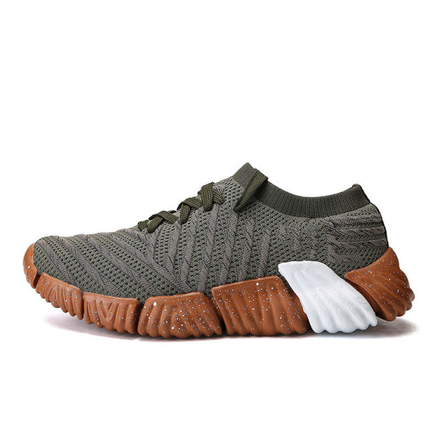 Running Shoes Adult Breathable Knit Athletic Outdoor Sport Sneakers Men Walking Shoes - Ernadi