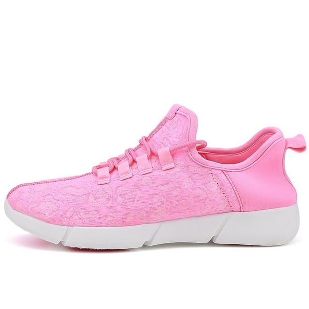 Summer Led Fiber Optic Shoes for Girls Boys Men Women USB Recharge Glowing Sneakers Light Up Shoes Sports Shoes - Ernadi
