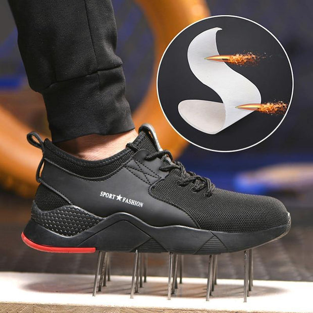 Men Boots Steel Toe Work Safety Boot Anti smashing Puncture Safety Shoes For Casual Sneaker Men Shoes Army Boots Work Shoes - Ernadi
