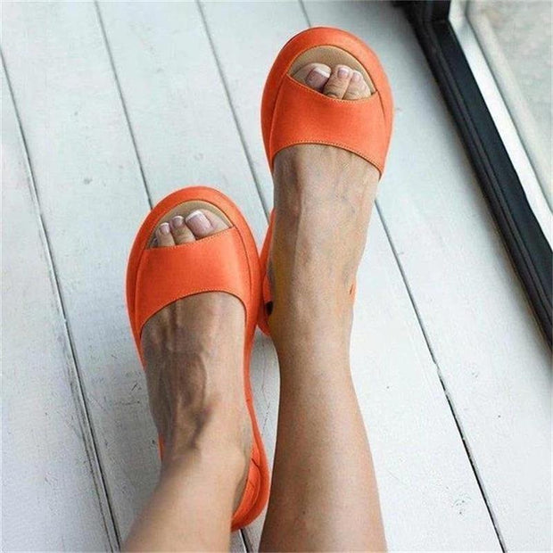Fish Mouth Ladies Shoes Slip On Office Flats Summer Sandals - Ernadi