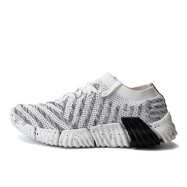 Running Shoes Adult Breathable Knit Athletic Outdoor Sport Sneakers Men Walking Shoes - Ernadi