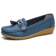 Flats Women Shoes Loafers Genuine Leather Flats Slip On Women's Loafers Female Moccasins Shoes