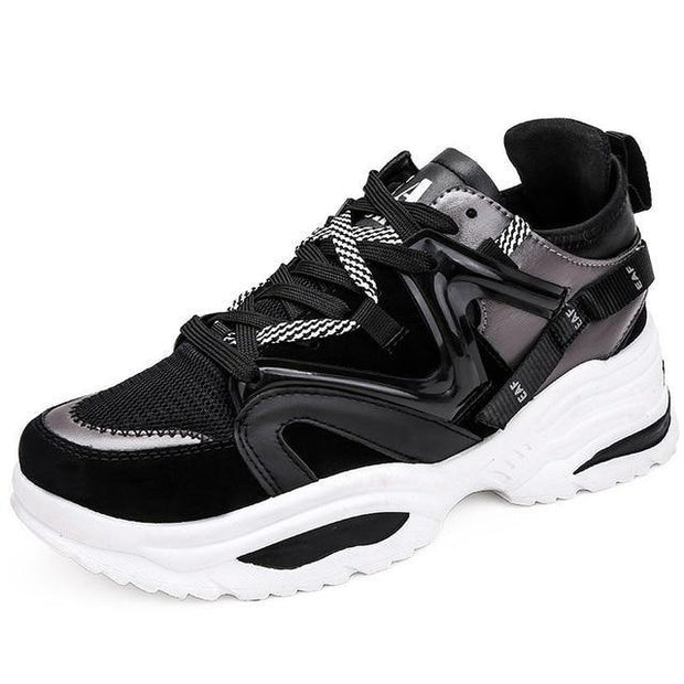 Casual Shoes Men Breathable Sneakers Lace Up Colour Matching - Ernadi