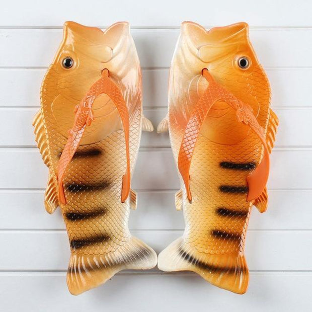 Summer Shoes Fish Slippers Flip Flops Unisex Beach Slippers Men Slides Light Man's Funny Slippers - Ernadi