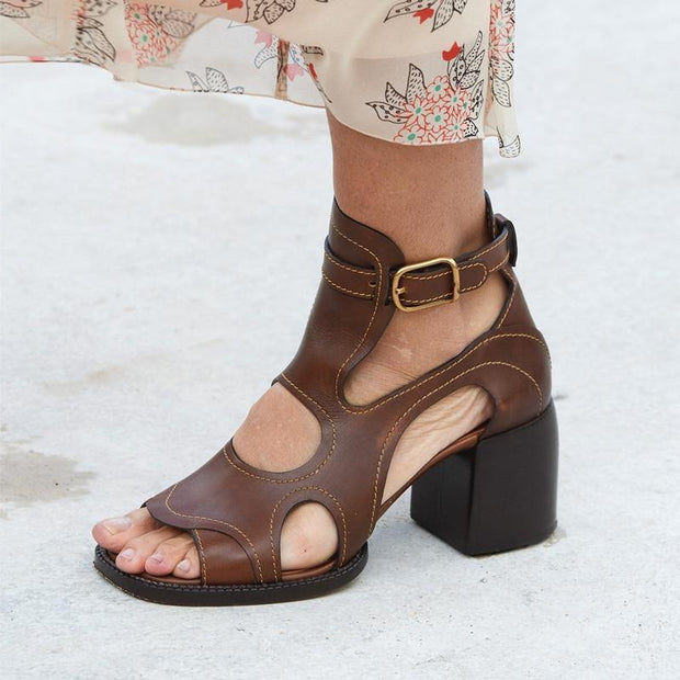 Genuine Leather Casual Sandals Vintage Shoes - Ernadi