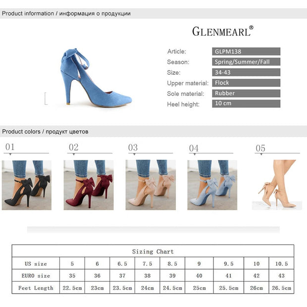 High Heels Pumps Shoes Pointed Toe Buckle Strap Butterfly Summer Party Shoes