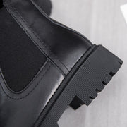 Genuine Leather Women’s Chelsea Boots Retro Ankle Martin Boots
