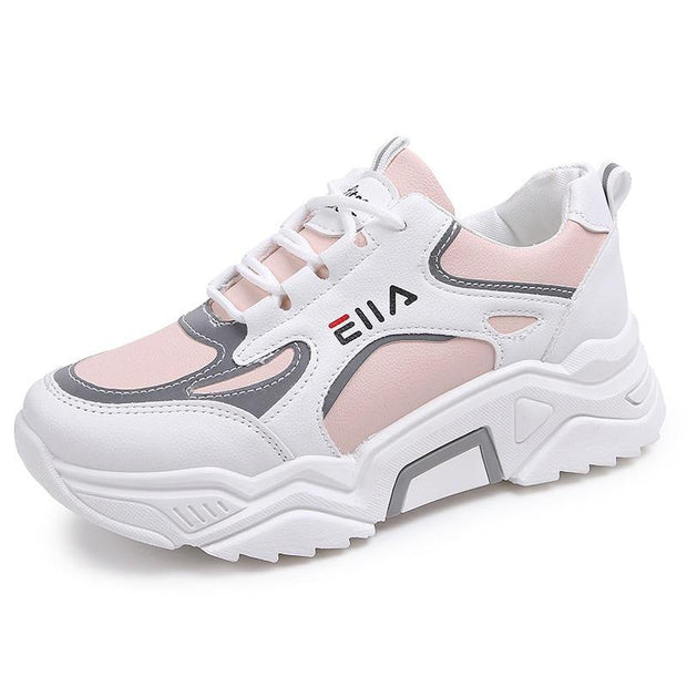 New Sneakers Women Breathable Mesh Casual Shoes Female Fashion Sneaker Lace Up High Leisure Women Vulcanize Shoe Platform - Ernadi