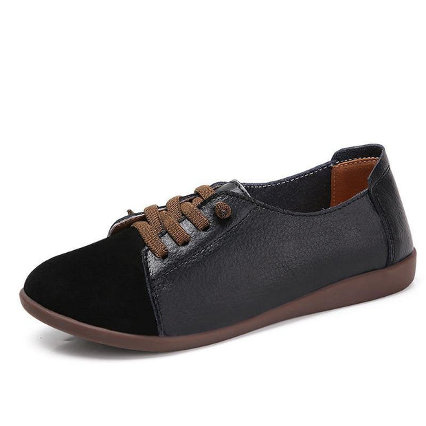Genuine Leather Shoes Ladies Shoes Slip On Ballet Flats Sneakers Women Oxford Shoes Plus Size Moccains - Ernadi