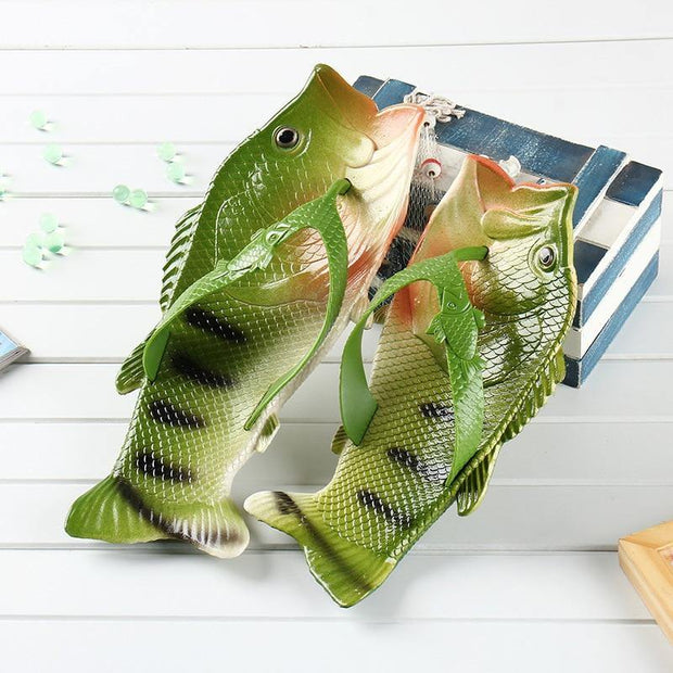 Summer Shoes Fish Slippers Flip Flops Unisex Beach Slippers Men Slides Light Man's Funny Slippers - Ernadi