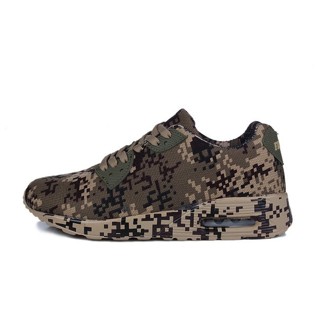Men Sneakers Athletic Camouflage Breathable Trainer Shoes