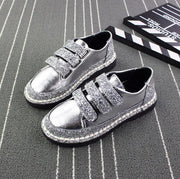 Sneakers Women Flats red Black Silver Shoes Rhinestone Bling Casual Shoes Creepers Superstar Shoes - Ernadi