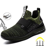 Men Work Shoes Safety Boots Reflective Boots Indestructible Sneakers Work Safety Shoes - Ernadi