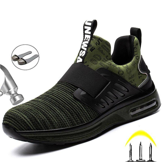 Men Work Shoes Safety Boots Reflective Boots Indestructible Sneakers Work Safety Shoes - Ernadi