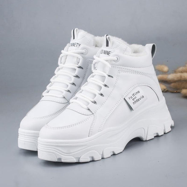 Casual Winter sneakers with plush fur warm women's shoes - Ernadi