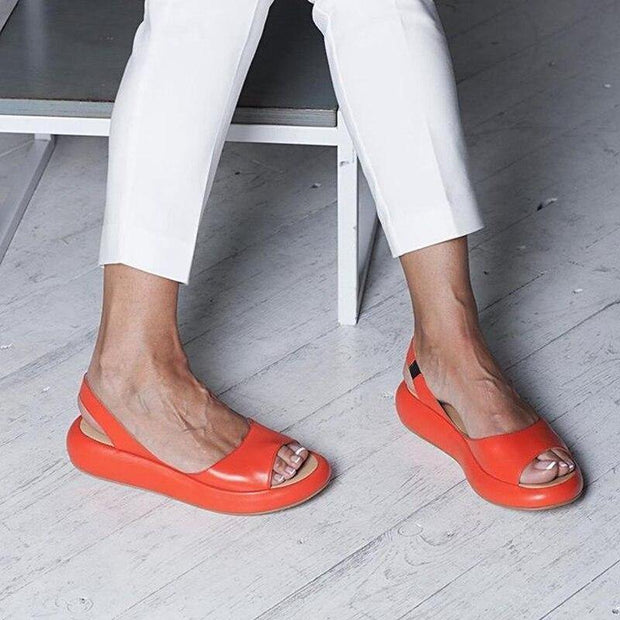 Fish Mouth Ladies Shoes Slip On Office Flats Summer Sandals - Ernadi