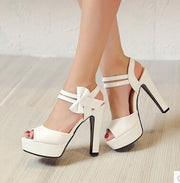 High-heeled Fish Mouth Waterproof Platform Shoes