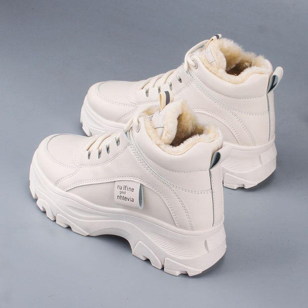 Casual Winter sneakers with plush fur warm women's shoes - Ernadi