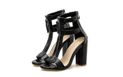Cut-out Gladiator Stone Pattern Sandals - Ernadi