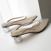 Women Sandals PVC Crystal Heel Transparent Women Sexy Clear High Heels Summer Sandals Pumps Shoes - Ernadi