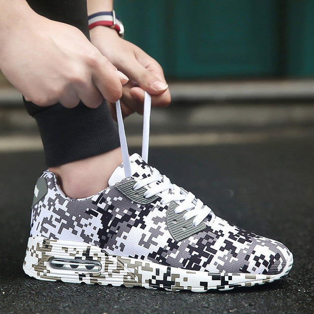 Men Sneakers Athletic Camouflage Breathable Trainer Shoes