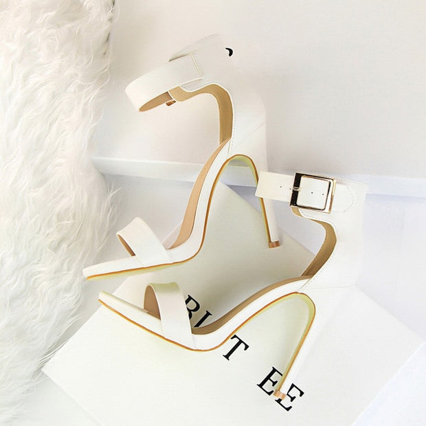 Satin Silk High Heels Sandals Gladiator Pumps - Ernadi