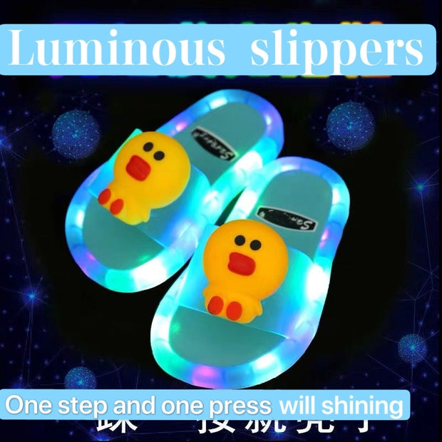 Light Up Slippers Children LED Slippers Baby Bathroom Sandals Kids Shoes for Girl  Boys Flip Flops  Toddler