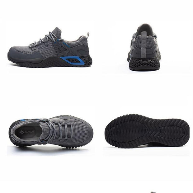 Men's Protective Shoes, Breathable Safety Shoes, Lightweight, Drop-Proof, Work, Puncture-Proof Safety Boots, Men's Casual Shoes - Ernadi