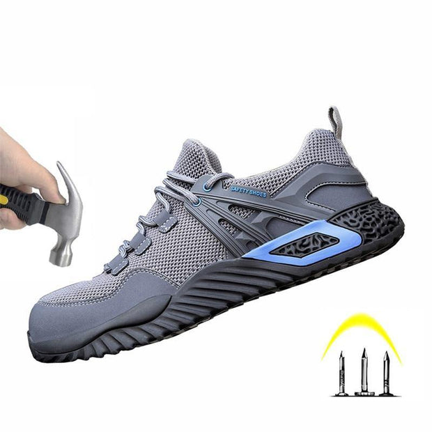 Men's Protective Shoes, Breathable Safety Shoes, Lightweight, Drop-Proof, Work, Puncture-Proof Safety Boots, Men's Casual Shoes - Ernadi